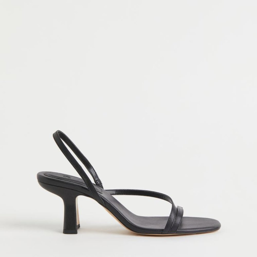 NWT H&M Black Strappy Heeled Sandals - US 10